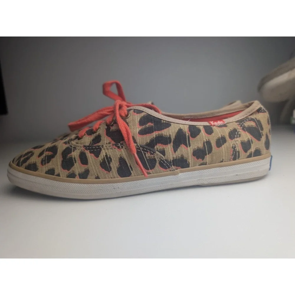 Keds Champion Leopard Print Canvas Sneakers Women's Size 6